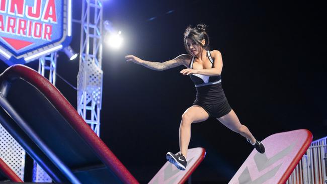 Sopiea Kong competing in Australian Ninja Warrior. Picture: Supplied