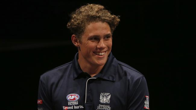 Curnow at the 2015 AFL Draft. Picture: Simon Cross