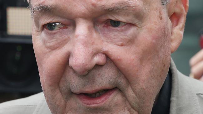 Cardinal George Pell was convicted of child sexual abuse by a jury in December 2018, but the conviction was overturned by the High Court in April. Picture: Con Chronis/AFP