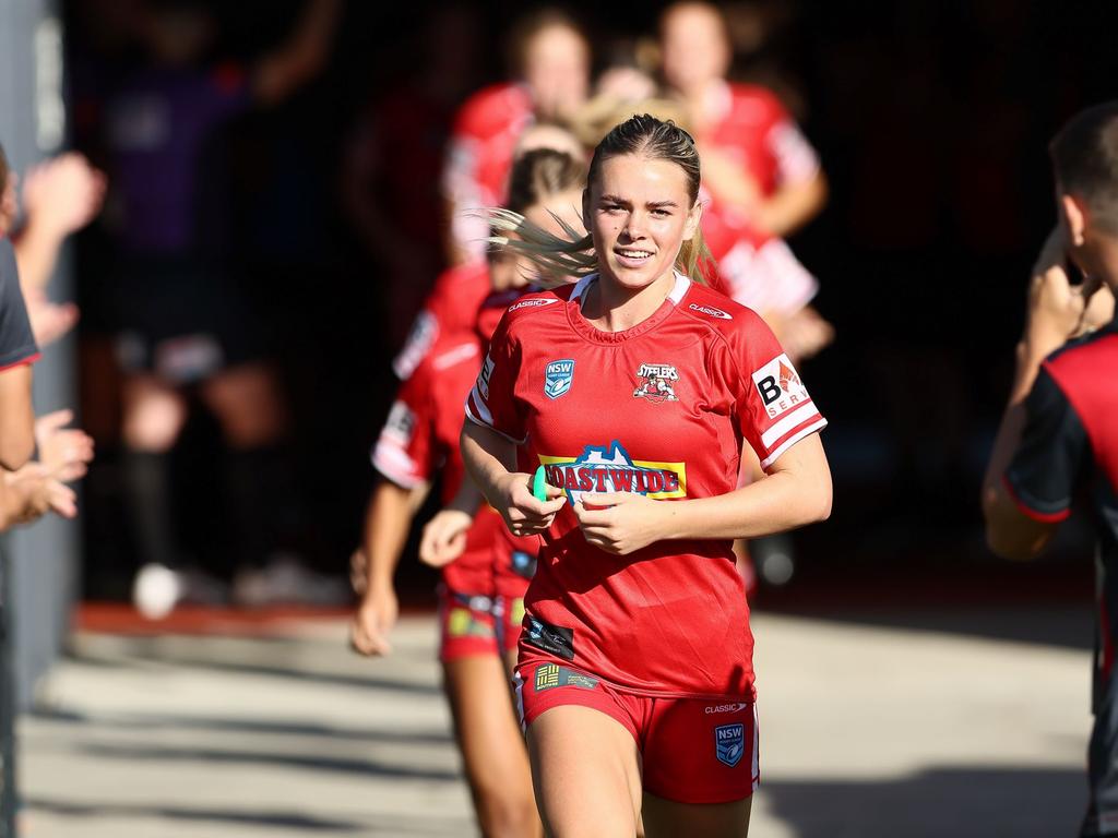 Indie Bostock scored four tries for Illawarra as they claimed the Tarsha Gale minor premiership. Photo: Denis Ivaneza