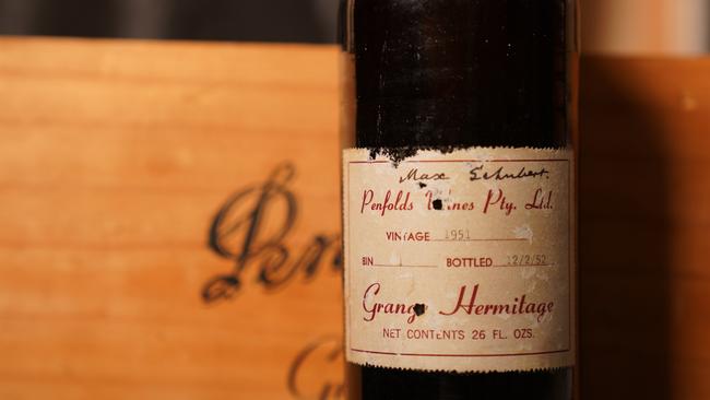 A bottle of Penfolds Grange 1951.