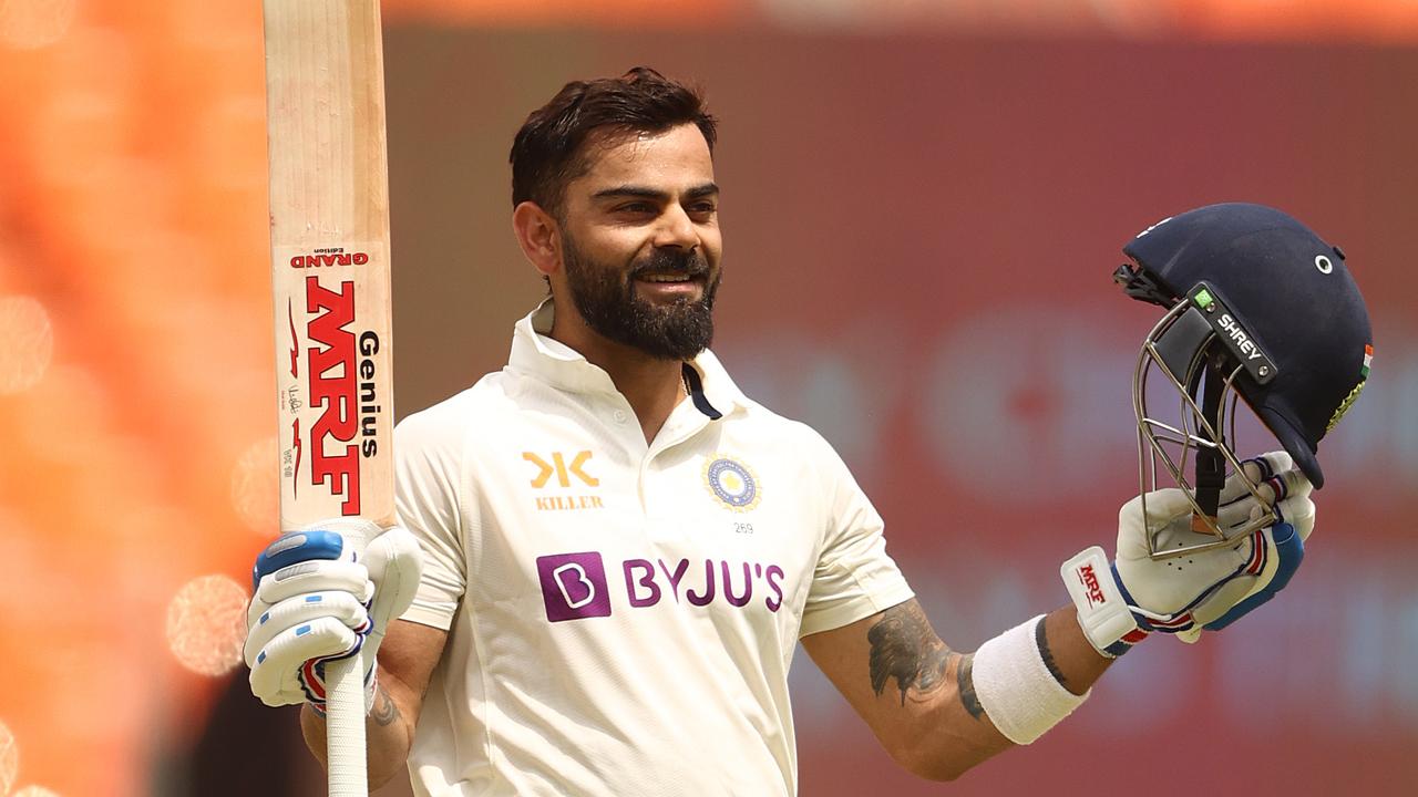 Viral Kohli breaks century drought on day four of India v Australia Test match