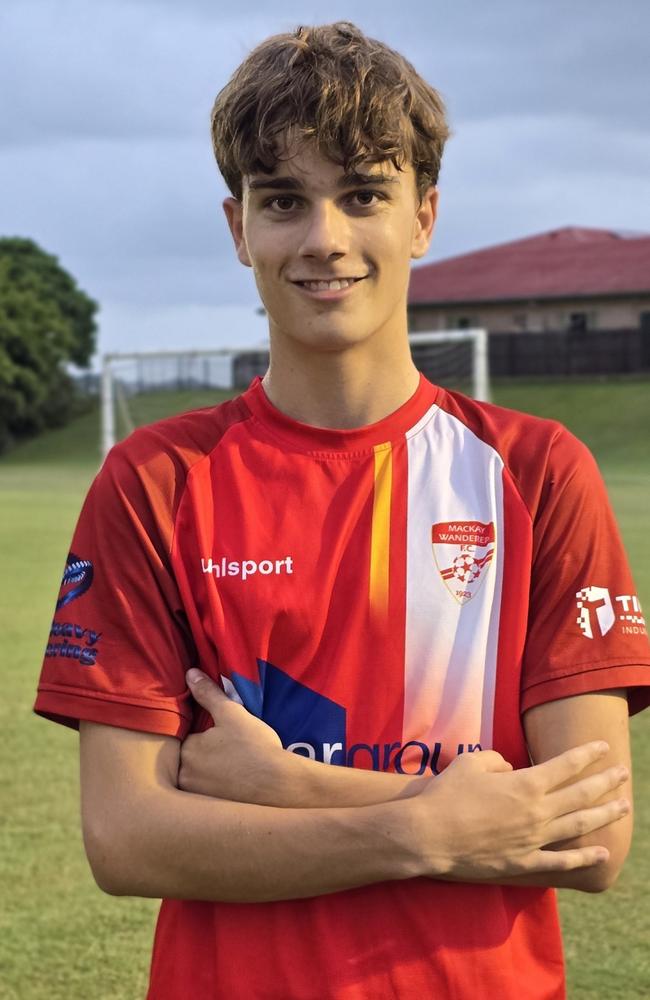 Mackay Wanderers Football Club player Dylan Ticehurst ahead of their 2025 Football Queensland Premier League season. Picture: Mackay Wanderers FC.