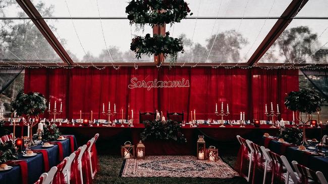 Scenes from Samantha Sergiacomi’s hand designed wedding, which inspired a new enterprise. Picture: Cassandra Kirk Photography