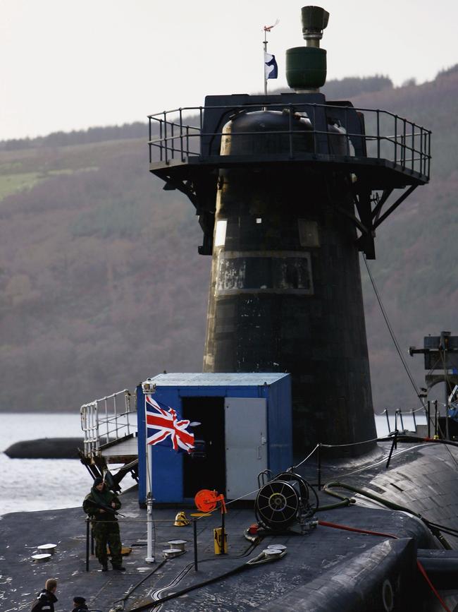 HMS Vanguard will fire the UK’s first nuke-capable missile test in eight years. Picture: Supplied