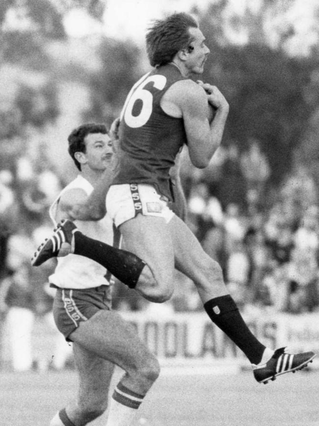 John Schneebichler playing for South Adelaide versus Central District in 1986.