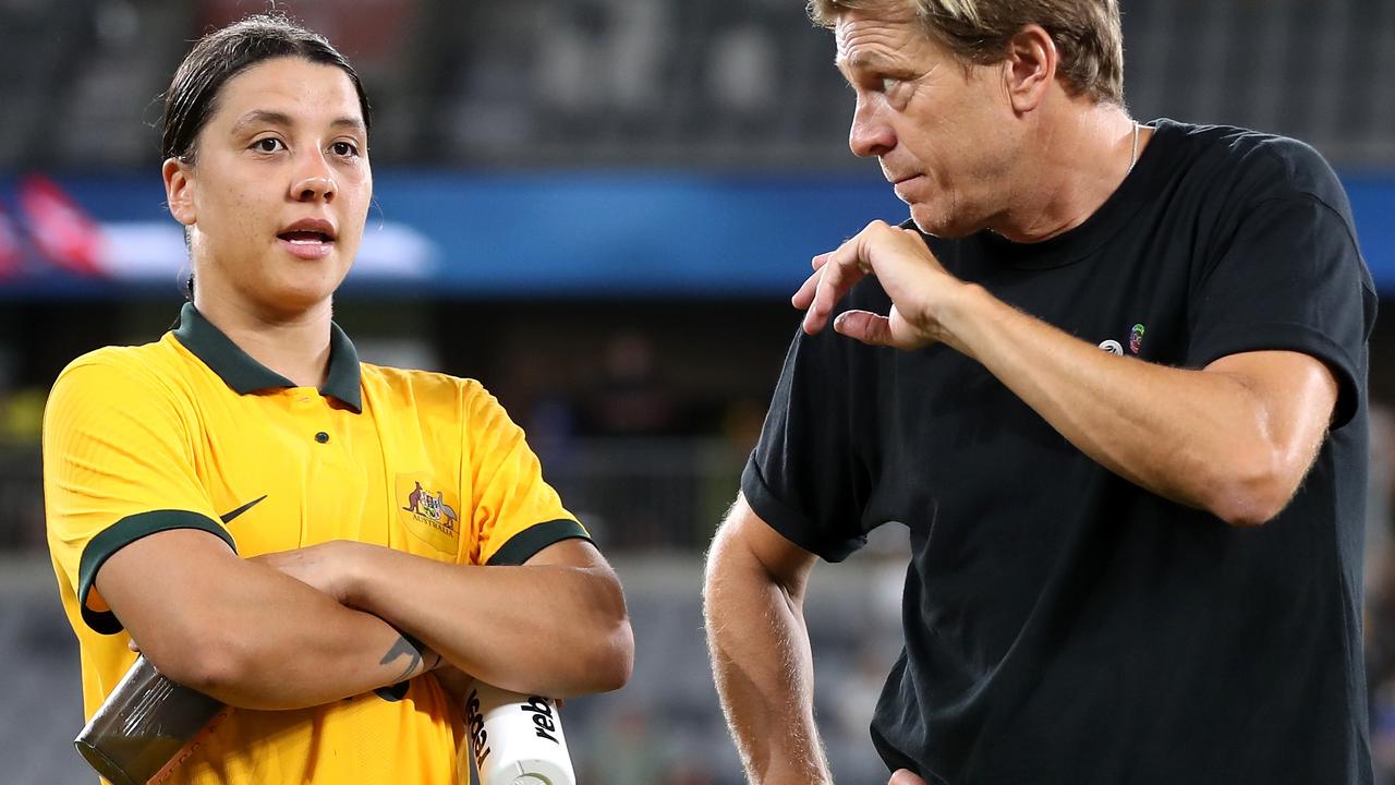 Matildas coach Tony Gustavsson was unaware of Sam Kerr’s court appearance. Picture: Brendon Thorne/Getty Images