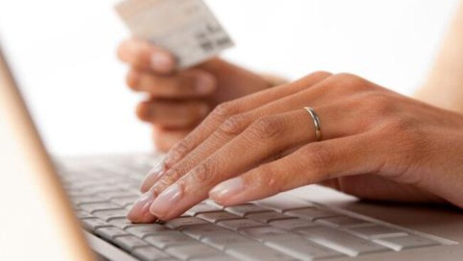 Woman's Hands with Keyboard and Credit Card