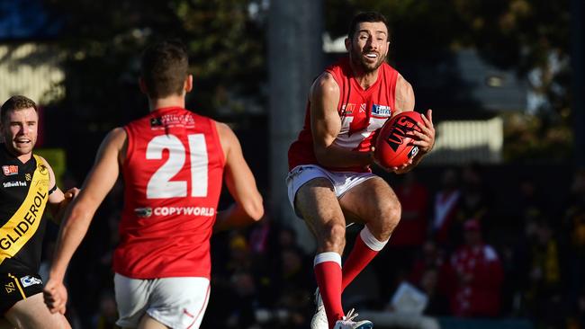 Leigh Ryswyk in action for North Adelaide. Picture: Tom Huntley