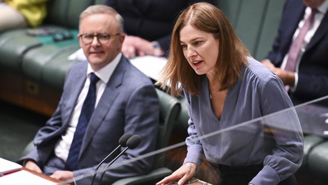 Small Business Minister Julie Collins during Question Time. Picture: NCA NewsWire / Martin Ollman