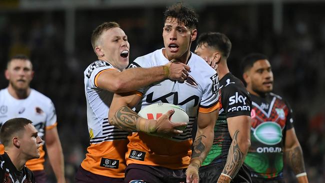 Hynes is set to play 80 minutes against a Broncos side that won in New Zealand last week without their Origin stars. Picture: Kerry Marshall/Getty Images