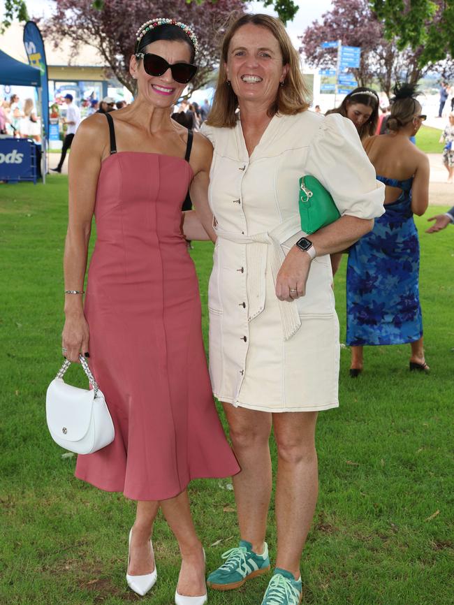 Natasha Brookes and Gab McKinnis attend the Ballarat Cup. Picture: Brendan Beckett