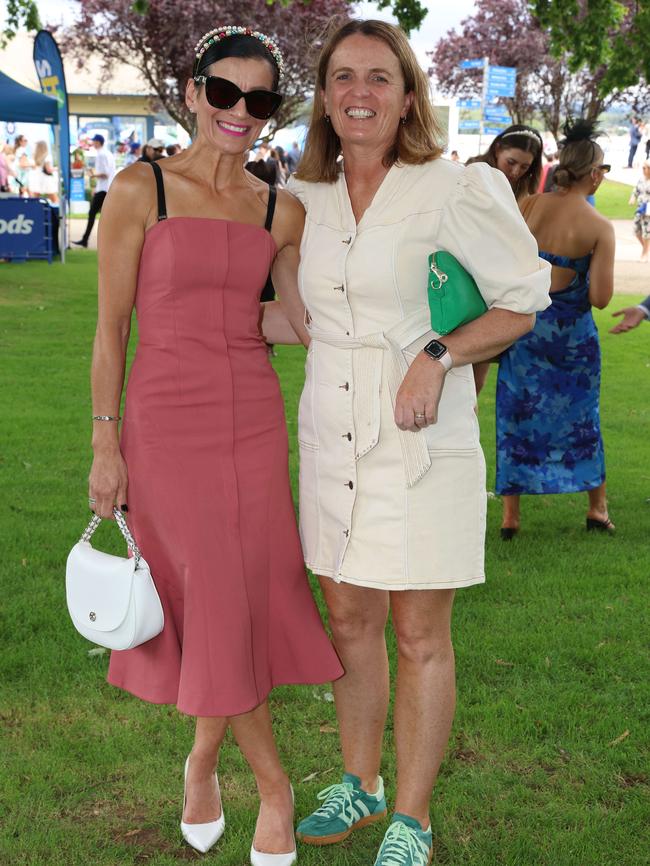 Natasha Brookes and Gab McKinnis attend the Ballarat Cup. Picture: Brendan Beckett