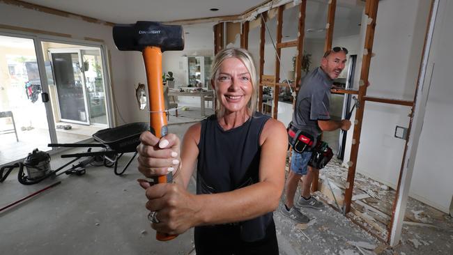 DIY renovators Dee Wright and her husband Allan Wright recently bought and sold properties in Runaway Bay, one of the Gold Coast’s top ten buyers’ markets. Picture Glenn Hampson