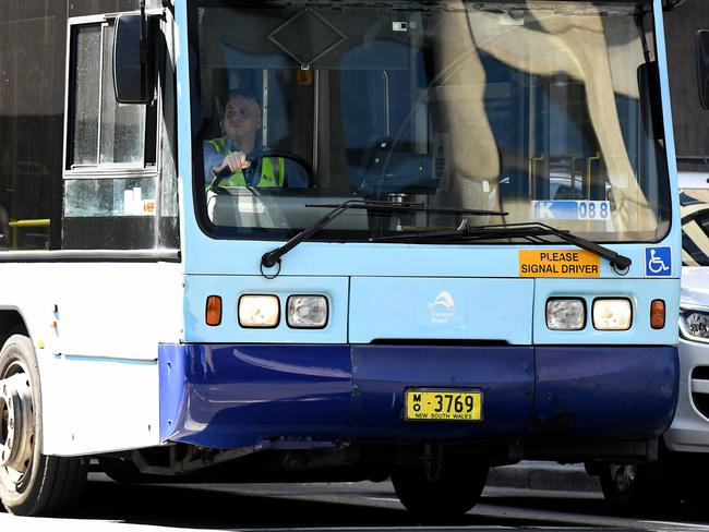 SYDNEY, AUSTRALIA - NCA NewsWire Photos AUGUST, 27, 2020: A State Transit Authority (SA) bus is seen in the CBD of Sydney. Sydney contact tracers are working in overdrive after a trainee bus driver travelled on more than a dozen routes across the North-West while infectious with COVID-19. Picture: NCA NewsWire/Bianca De Marchi