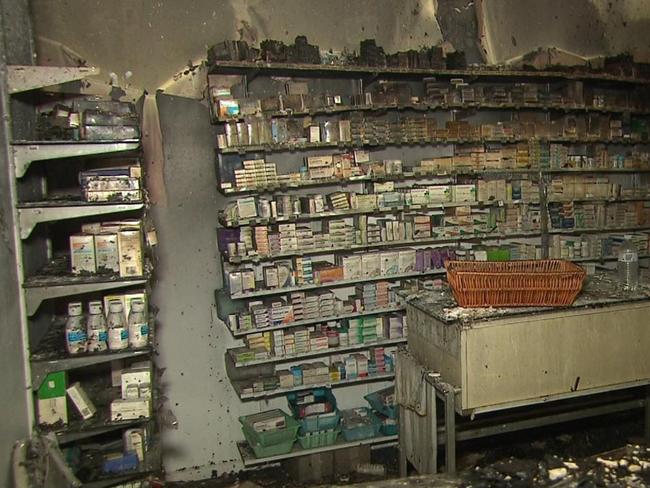 Fire tears through Freeling Pharmacy causing $300,000 damage bill. Picture: 7NEWS