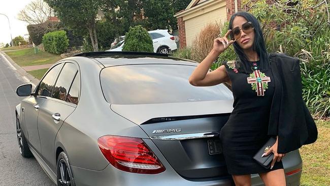 Mercedes Mum Margarita Tomovska loves flaunting her designer clothes and luxury cars. Picture: Instagram