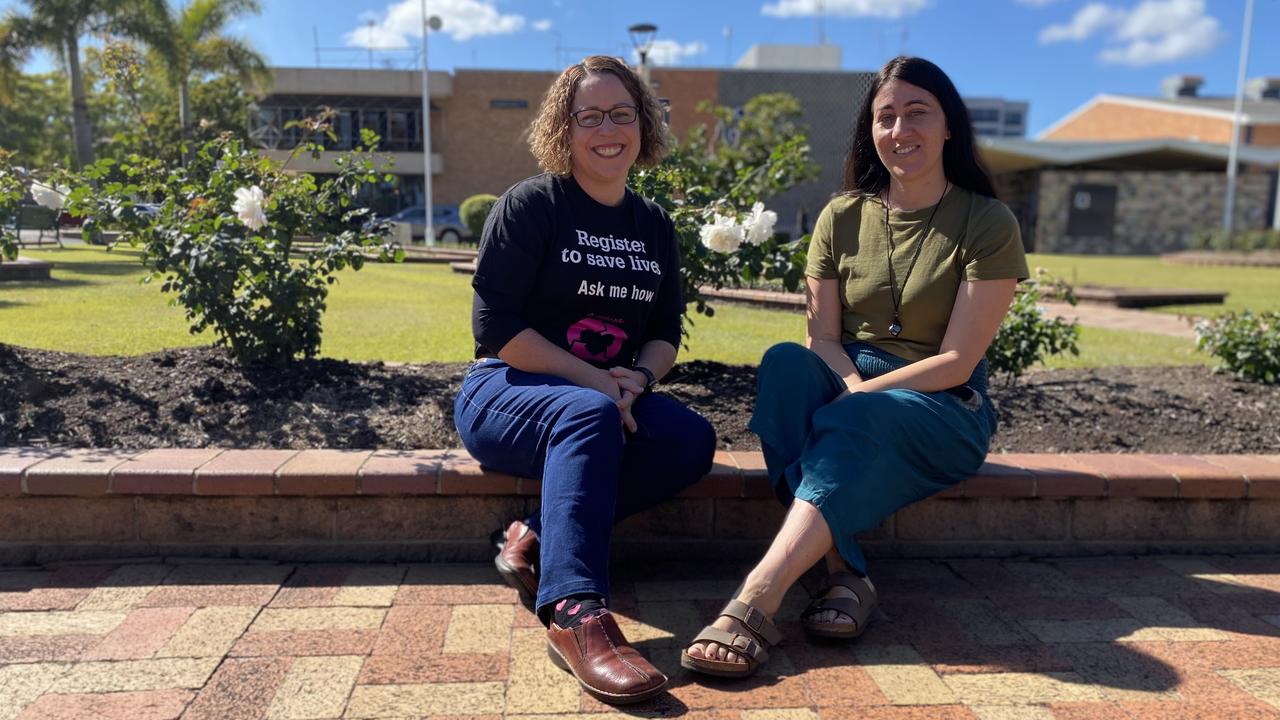 Bundaberg local and organ recipient Kandice Fielding-Huth with Bundaberg Hospital's organ donation specialist nurse Karen Jenner.