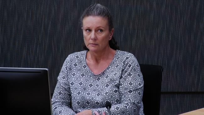 Kathleen Folbigg in 2019, appears via video link during a convictions inquiry at the NSW Coroners Court. Picture: Joel Carrett/AAP