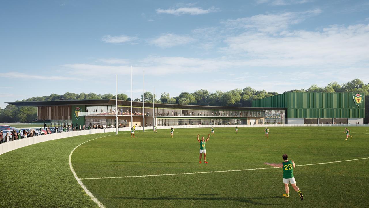 Rosny Parklands site as Tasmanian AFL teams' home. Indicative renders of the site. Picture: Tasmanian Government