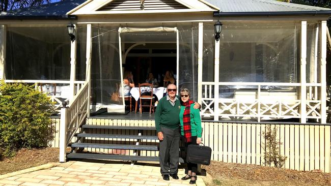 Dr Stan Green and his wife Pam out front of Kingston House, where they raised their family, and which is now a popular Gympie restaurant.