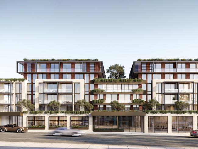 Artist impression of the Macquarie Place apartments to be built in Hobart. Picture: Supplied