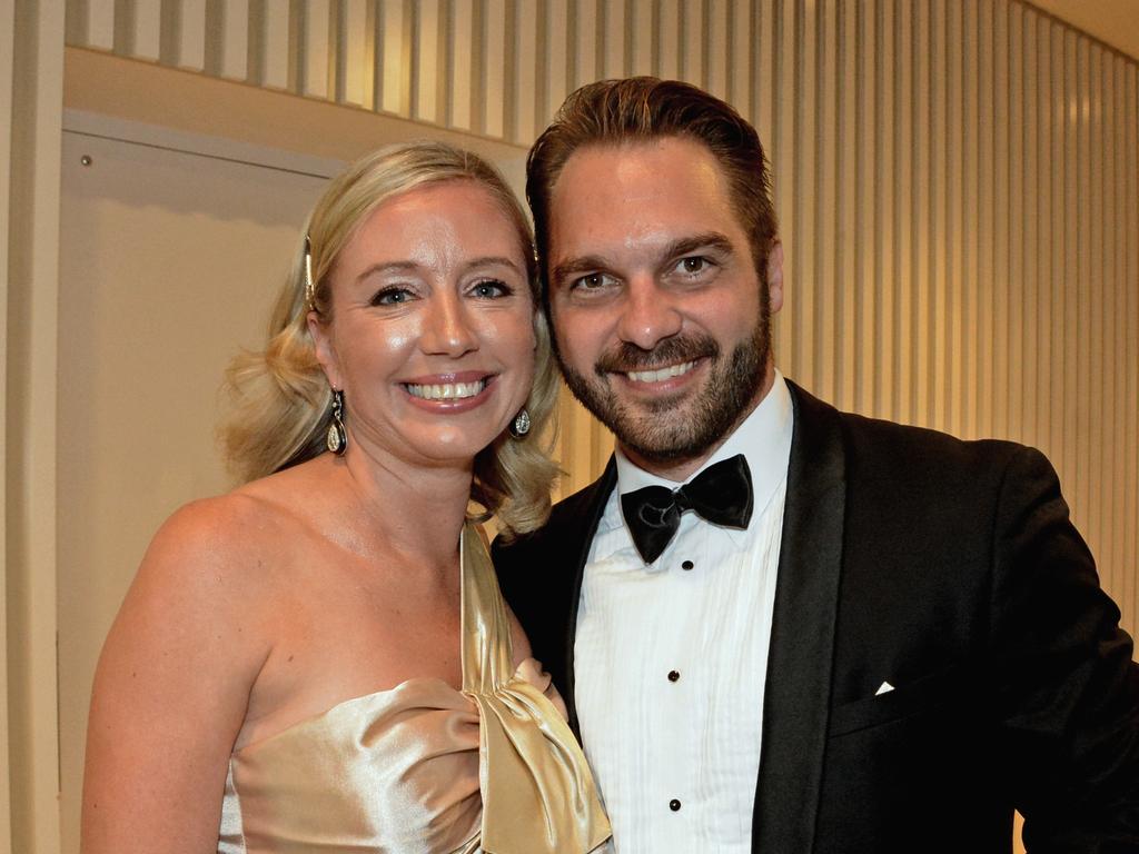 Sharon Hunneybell and Andrew Antonopoulos at the Perry Cross 'Everything is Possible' Ball at The Star Gold Coast. Picture: Regina King