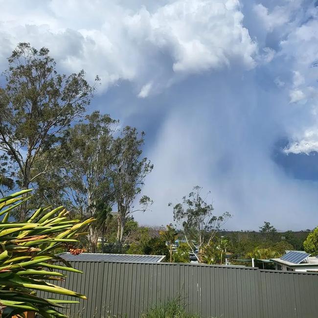 A dramatic sky over Kilcoy as the storm approached. Picture: Amanda Jackson