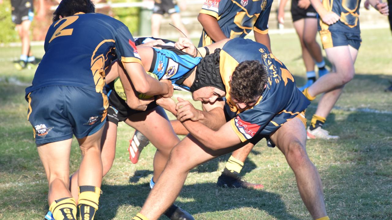 Rockhampton District Secondary Schools Rugby League Open C grand final, Yeppoon State High 1 versus Gladstone State High 1, Rugby Park, Rockhampton, September 10, 2021.