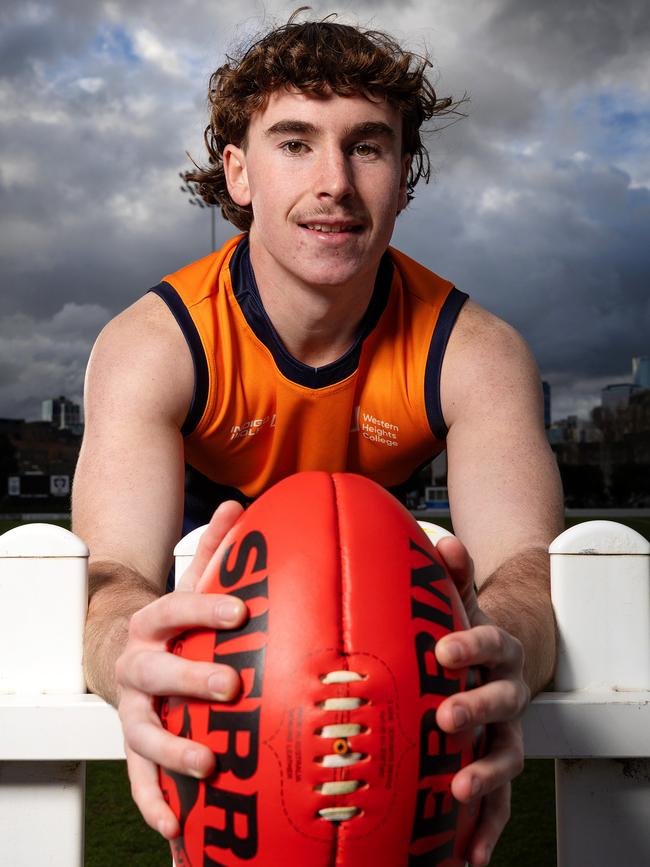 The Herald Sun Shield is back. Jack Thomson, Western Heights College. Picture: Mark Stewart