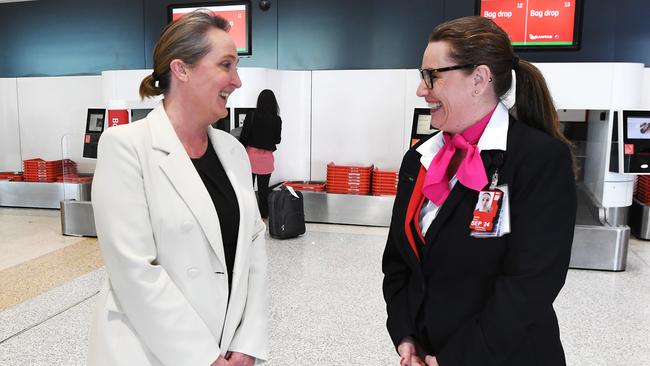 New Qantas CEO Vanessa Hudson has been undertaking a listening tour, to help with cultural change at the airline in the wake of Alan Joyce’s exit. Picture: James D. Morgan/Getty Images