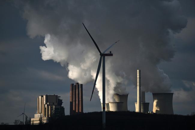 A lignite-fired power station operated by German energy giant RWE in  Germany