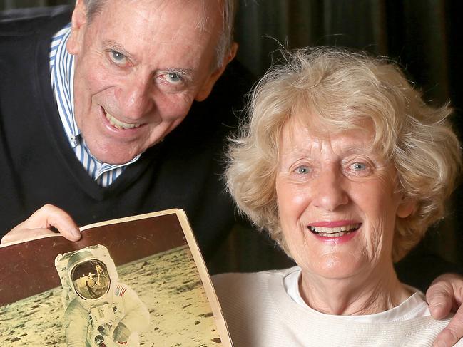 Prue and Jim Fidge were married at the same time as the first moon landing.picture: Glenn Ferguson