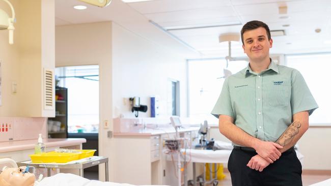 23-year-old Lachlan Shorey is now an enrolled nurse. Picture: Supplied