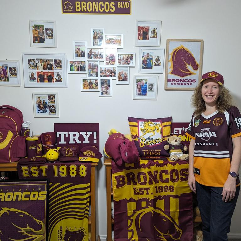 Ahead of the 2023 NRL grand final is one of Toowoomba's biggest Broncos fans is Trudy Groves.