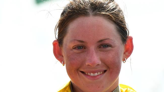 Lauren Parker after winning her bronze medal at the Commonwealth Games last year.