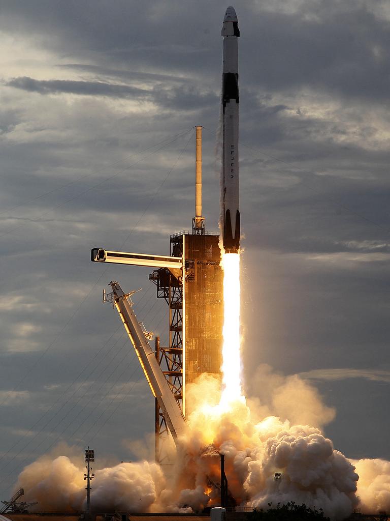 Doctors are unsure about the long-term effects of space travel on the body. Pictured is the SpaceX Falcon 9 rocket. Picture: Joe Raedle/Getty images.