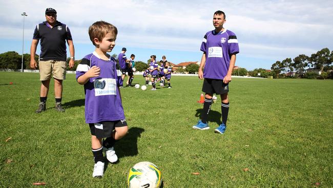 The Kickaroos program includes weekly skills training and game.
