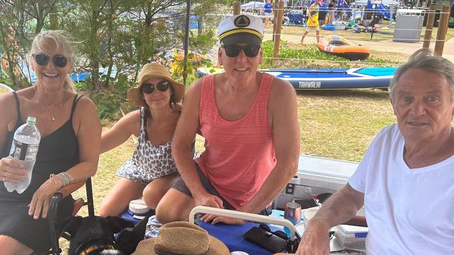 Debra Krivoshow, Rebecca Hann, Pim Stort and Chris Wilks at Australia Day celebrations for 2023 in Cotton Tree.