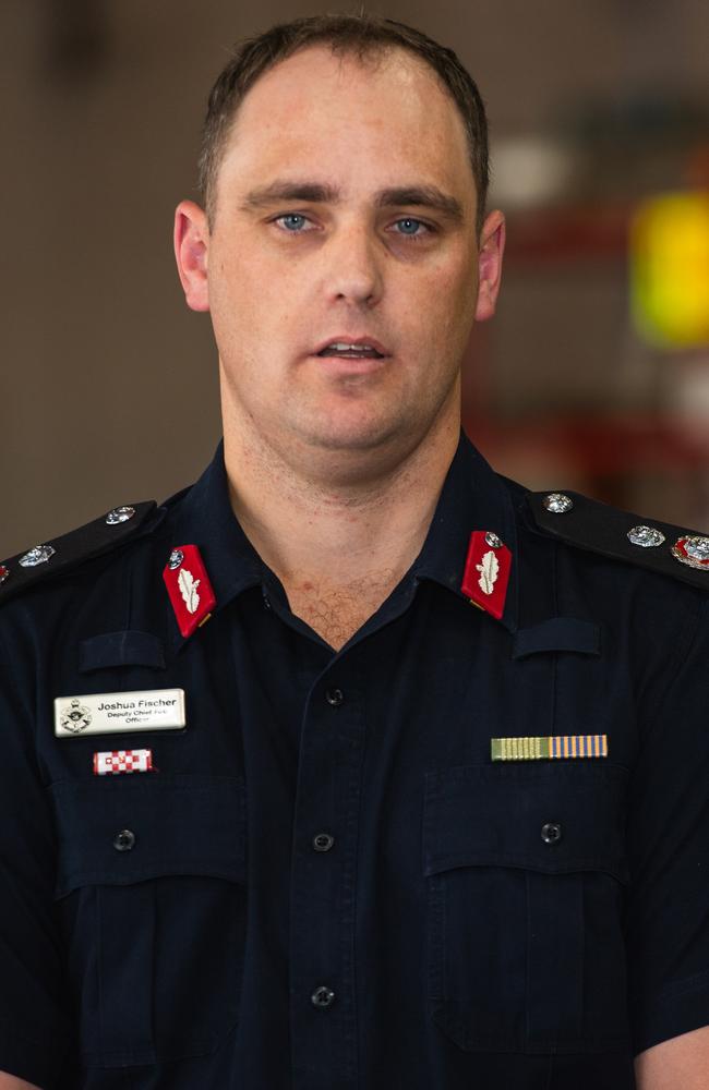 Deputy Chief Fire Officer Joshua Fischer said the NT Fire Service was anticipating "catastrophic" fire conditions across the Top End on Saturday August 26 and Sunday August 27. Picture: Pema Tamang Pakhrin