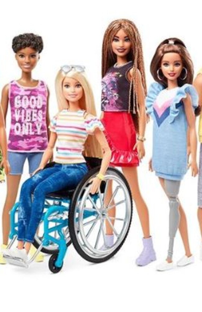 Barbie has expanded its Fashionista line to include a doll with a removable, prothetic leg and a doll in a wheelchair.