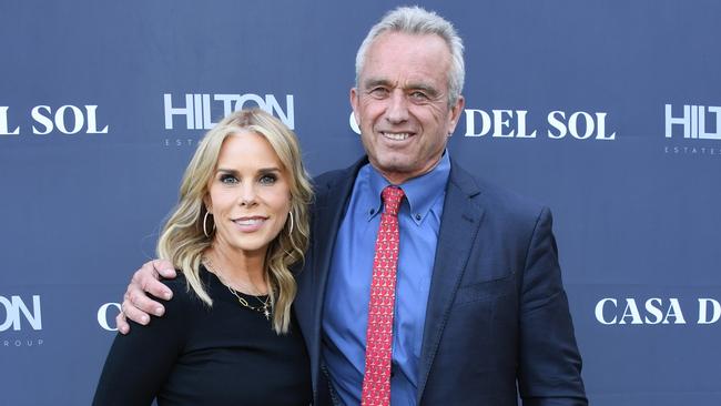 Actress Cheryl Hines and Robert F. Kennedy, Jr. Hines said ‘If he does get secret service, then that’s admitting that yes, he’s a viable candidate, and I don’t think the administration wants to admit that yet’. Picture: Getty