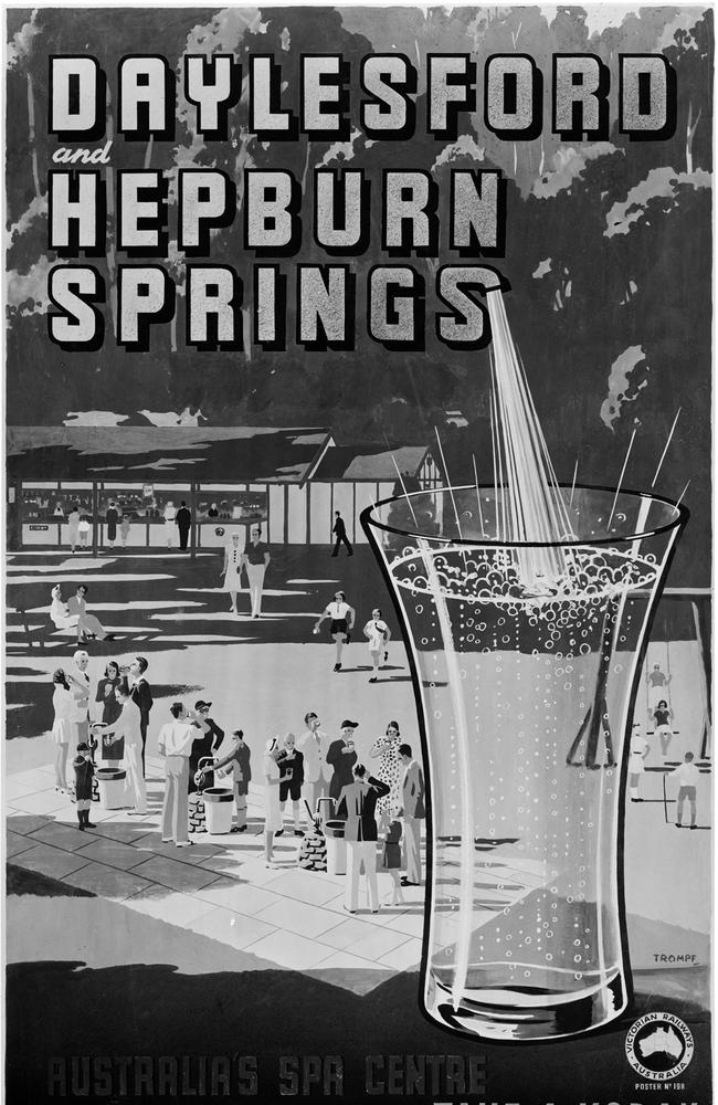 Victoria’s spa country has been popular since the early days of tourism. Public Record Office Victoria image citation: VPRS 12903-p00001-BOX608-4A