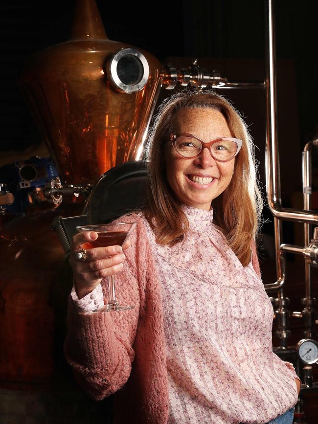 Dina Gregson, from the Tasmanian Tonic Company and Spirited Beverages, with a gin cocktail. Picture: Nikki Davis-Jones