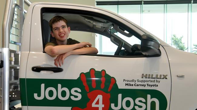 Josh Gaw with his new ute from Mike Carney Toyota. Picture: Evan Morgan