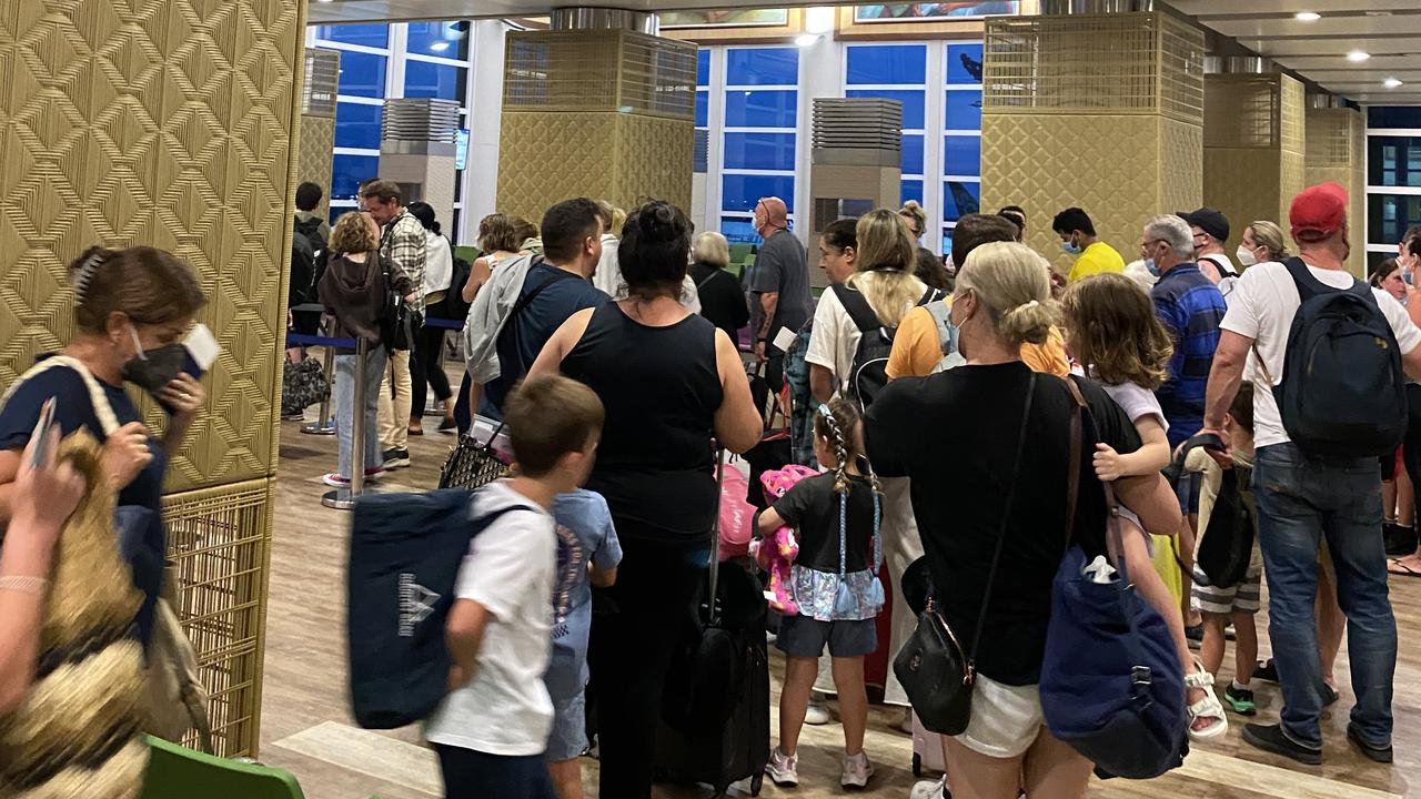 Travellers were frustrated and angry boarding their flight home on Sunday after major delays.