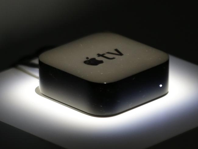 FILE - This Sept. 9, 2015, file photo shows the new Apple TV during a product display following an Apple event in San Francisco. The newly overhauled Apple TV is not just for video, photos and music anymore, but a way to bring to the big screen just about anything you can do on a phone or tablet. (AP Photo/Eric Risberg, File)