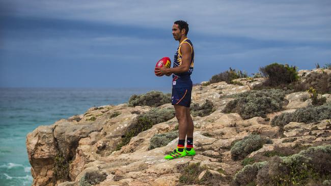 Eddie Betts in Port Lincoln. Picture: Matt Turner