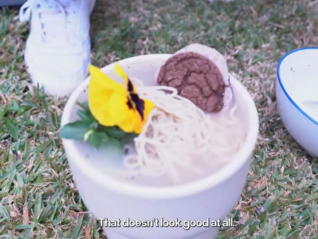 He served instant ramen. Picture: YouTube/Stanley Chen