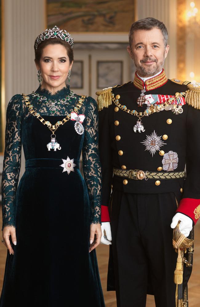 The official portrait of Queen Mary and King Frederik, released last week, has come under scrutiny. Picture: Steen Evald